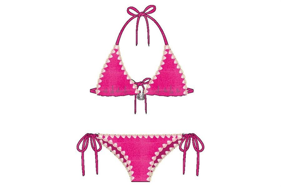 Costum de baie cu cupe triunghiulare Banana Moon Neosun Nucomassa Fuxia &mdash; Jolie