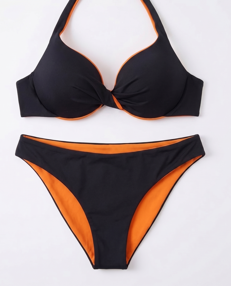 Costum de baie din două piese Fattore C F11 Nero-Cotto &mdash; Jolie